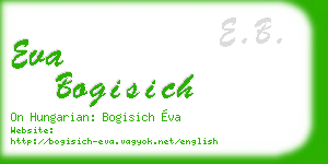 eva bogisich business card